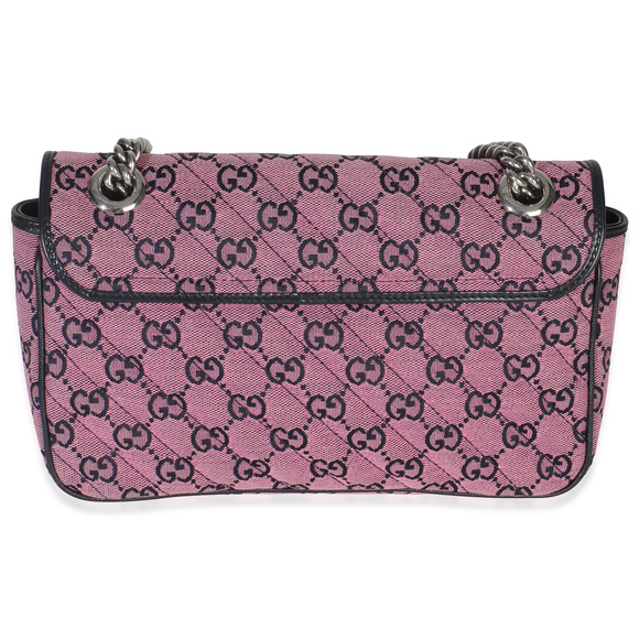 Gucci Pink GG Matelasse Diagonal Canvas Small GG Marmont Shoulder Bag - Picture 2 of 8
